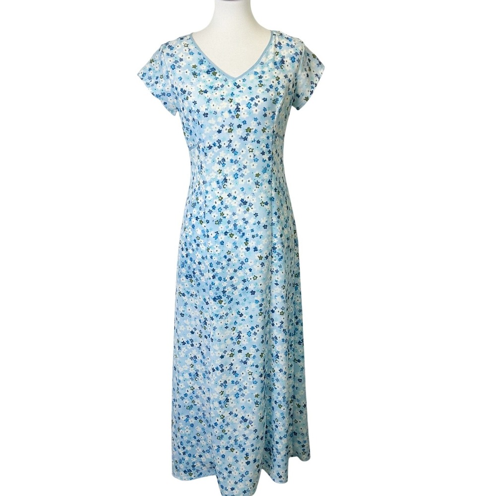 My Michelle Y2K Blue Floral Maxi Dress Women's‎ Size 7/8 Small Fairy